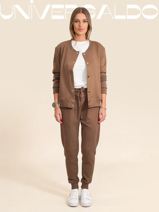 🧥🌙 Удобен и стилен, ежедневният комплект от суитшърт и яке вече е наличен! 💃【Топ + Панталон】