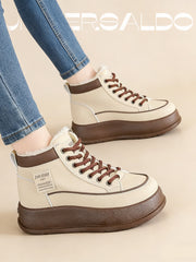 Топли Високи Снежни Ботуши С Дебела Подметка и Подплата