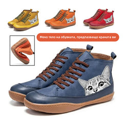 💥50% ОТСТЪПКА🔥Нови удобни дамски обувки с котешки принт