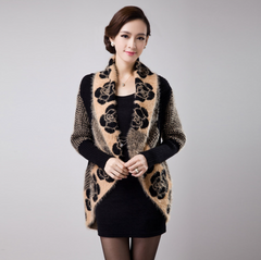 Есенна/зимна мода Нови постъпления Плетен пуловер с дебели нишки Кардиган с крилати ръкави