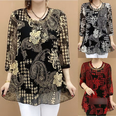 【горещи продажби】【XL-6XL】Нова лятна риза 2026, еластична, свободна кройка, покрива корема, горна част