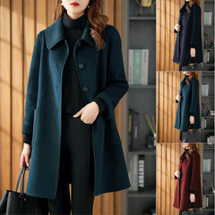 【50% ОТСТЪПКА】Елегантно кашмирено палто със средна дължина