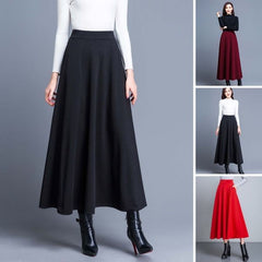 Висока Талия Полу-Рокля със Свободен Крой във Форма на A