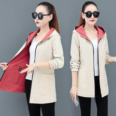 🧥🎀💕【50% ОТСТЪПКА】【M-5XL】Дамско модно леко двулицево ветроустойчиво яке