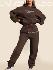 Комплект с Качулка и Принт с Букви