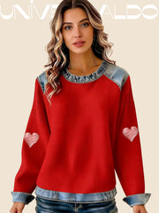 Суитшърт с Валентинков Принт "Сърца"