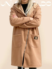 Плетено Суитшърт с Качулка, Молния и Подплата