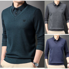 Зимна Мъжка Псевдо-Двуделна Поло Риза с Яке