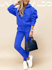 2-Частен Комплект с Полиестерен Суитшърт и Дълъг Ръкав