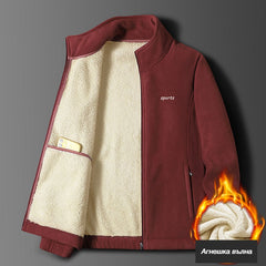 ⛄【Ограничена оферта -50%】Нов мъжки дебел овчи кожух, подходящ за есен и зима, топъл, удобен и ветроустойчив, задължителен за зимата.