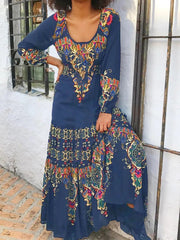 Ретро дамска есенно-зимна рокля