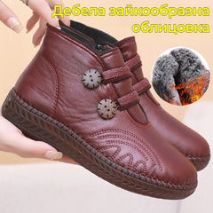 🔥【горещи продажби】Дамски зимни дебели кадифени топли къси ботуши