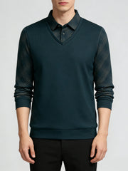 Псевдо-Двуделна Поло Риза с Яке и Подплата