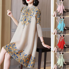 Рокля с Дълъг Ръкав, Принт и Свободен Крой