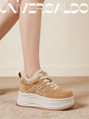 Топли Обувки с Подплата, Дебела Подметка и Ефект на Височина