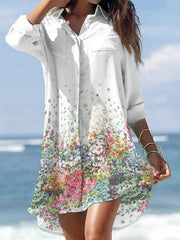 🌻【горещи продажби】🌻Нова рокля с флорална риза【S-3XL】🌻2026 г.