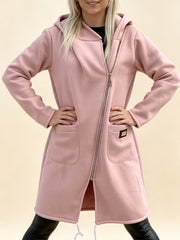 Плетено Суитшърт с Качулка, Молния и Подплата