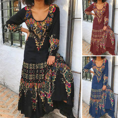 Ретро дамска есенно-зимна рокля