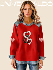 Суитшърт с Валентинков Принт "Сърца"