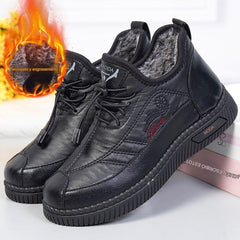 🔥Нови дамски зимни меки кожени ботуши, изработени от неплъзгаща се, топла и мека кожа и велур.