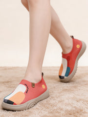 Обувки едно кацане с Плетена Горна Част и Дебела Подметка