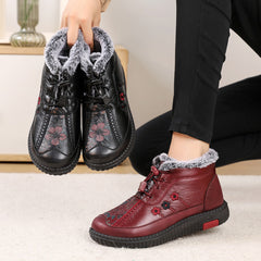 🔥🔥Ръчно изработени италиански дамски боти до глезена от естествена кожа, неплъзгащи се