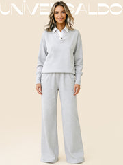 2-Части Комплект Спорна Блуза и Широки Панталони