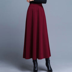 Висока Талия Полу-Рокля със Свободен Крой във Форма на A