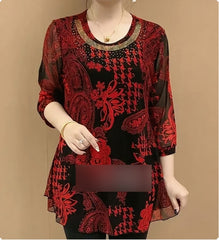 【горещи продажби】【XL-6XL】Нова лятна риза 2026, еластична, свободна кройка, покрива корема, горна част