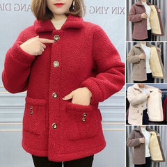 ☃️【M-3XL】Нов дебел есенно-зимен кардиган от дебела овча вълна, голям размер