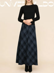 Топла Полу-Рокля с Принт и Висока Талия