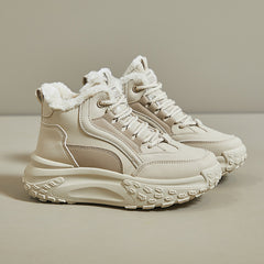 Нови зимни обувки с мека подметка и дебела кадифена подметка. Високи обувки за ежедневно носене.