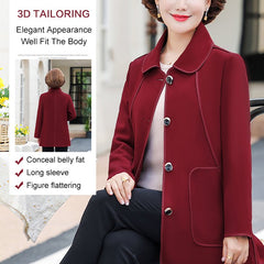 【M-4XL】Ново модно едноцветно палто с ревер