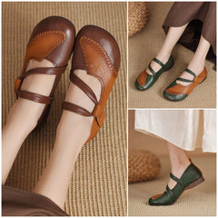 🔥【50% ОТСТЪПКА】Ново постъпление: Популярни кожени обувки с мека подметка и велкро в свежи цветове