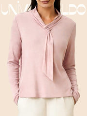 Тениска с Дълъг Ръкав и Стилна Връзка