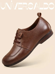 Оксфордки с Мека Подметка, Кръгли Носове и Широк Ток