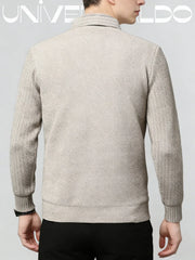 Мъжка Псевдо-Двуделна Топла Тениска с Поли Яка