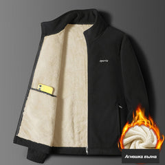 ⛄【Ограничена оферта -50%】Нов мъжки дебел овчи кожух, подходящ за есен и зима, топъл, удобен и ветроустойчив, задължителен за зимата.