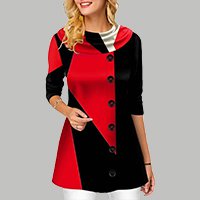 Памучна Тениска с Принт за Всекидневно Носене