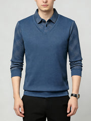 Псевдо-Двуделна Поло Риза с Яке и Подплата