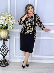 【S-5XL】Есенна нова, висококачествена, елегантна рокля