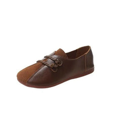 💕🎀【50% ОТСТЪПКА】Супер удобни дамски ежедневни обувки с мека подметка, неплъзгащи се, от кожа, с меки стелки