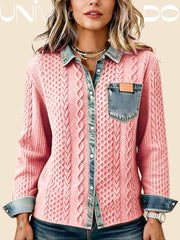 Псевдо-Деним Яке с Плетени Инкрустации