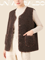 Дамска Топла Жилетка с Кашмирени Гранули и Подплата