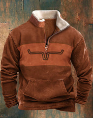 👕【50% ОТСТЪПКА】【S-4XL】Есенно-зимна модна мъжка топла блуза с дълъг ръкав и 3D принт