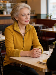 Спорна Блуза с Полу-Джипс и Изправена Яка