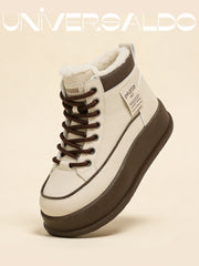 Топли Високи Снежни Ботуши С Дебела Подметка и Подплата