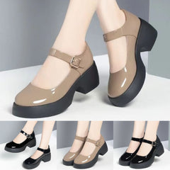 🔥Нова промоция💥 Дамски обувки на висок ток с платформа и кръгли пръсти