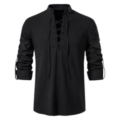 50% ОТСТЪПКА【S-2XL】Мъжка риза от памук и лен, свободна и дишаща