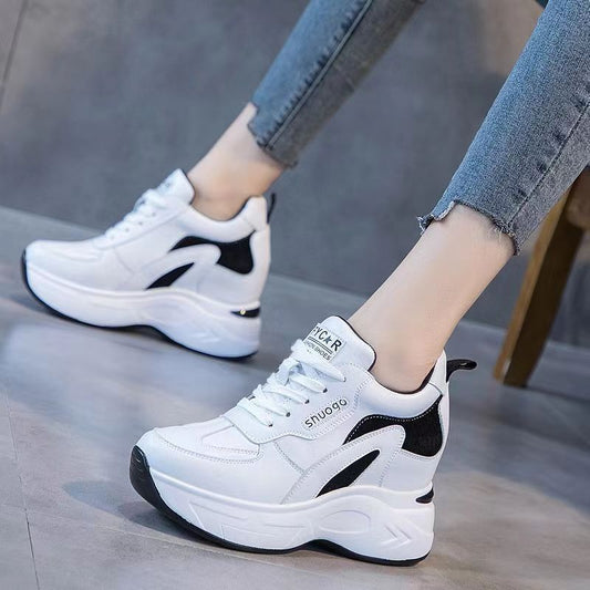 👟Дамски спортни ежедневни обувки на платформа със скрити клиновидни токчета